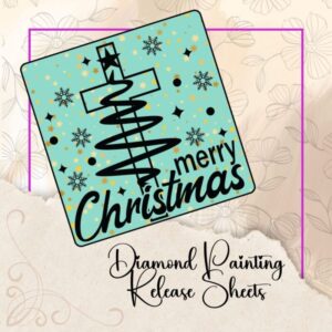 Reusable Silicone Diamond Painting Release Papers - Christmas Cross