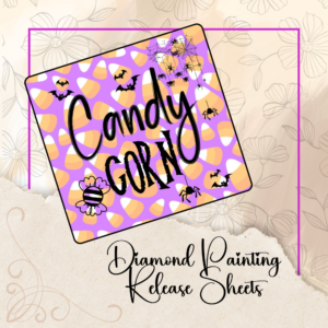 Pink Candy Corn Diamond Painting Release Papers: Reusable Silicone Backed Sheets