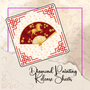 Classic Oriental Year of the Horse, 2026, Reusable Silicone Diamond Painting Release Papers