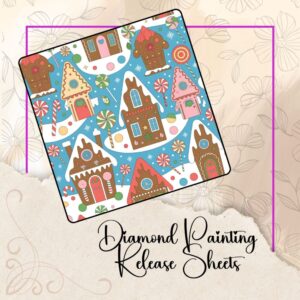 Gingerbread Village, Reusable Silicone Diamond Painting Release Papers