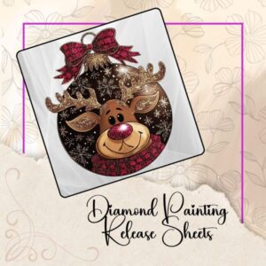 Reindeer Christmas Ornament - Diamond Painting Release Sheets