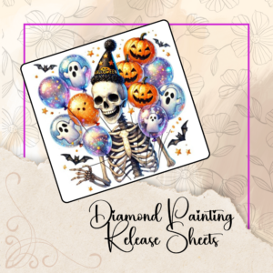 Skeleton Diamond Painting Release Papers: Reusable Silicone Cover Sheets