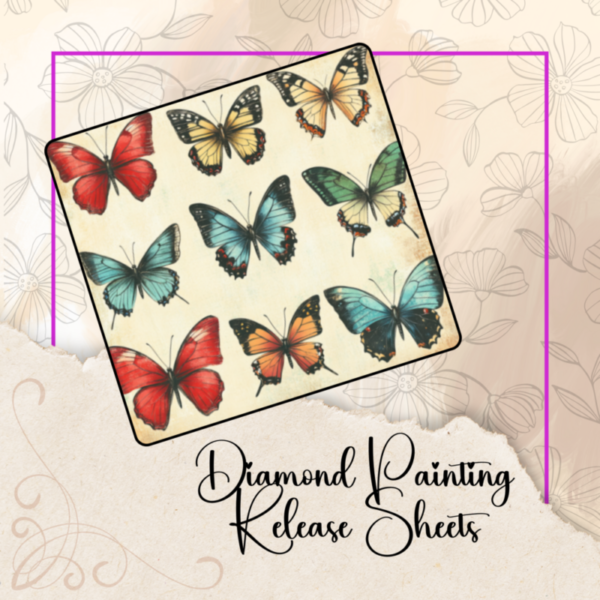 Butterfly Design - Silicone Backed Release Sheets