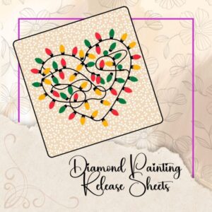 Merry Christmas Heart Lights, Diamond Painting Release Sheets