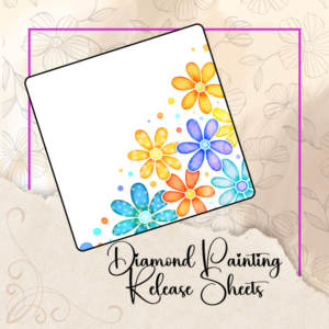 Floral Diamond Painting Release Paper: Reusable Silicone Cover Sheets