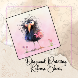 Abstract Bird Diamond Painting Release Papers: Reusable Silicone Cover Sheets