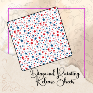 Patriotic Stars Diamond Painting Release Papers: Reusable Silicone Backed Cover Sheets