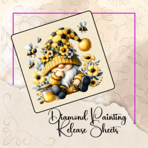 Honey Sunflower Gnome Diamond Painting Release Papers
