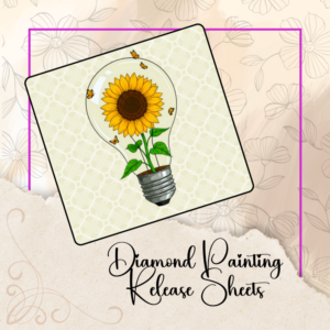 Sunflower Diamond Painting Release Papers: Reusable Silicone Backed Cover Sheets