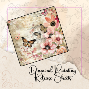 Butterfly Floral Reusable Diamond Painting Release Papers