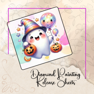 Halloween Ghost Pumpkin Diamond Painting Release Papers: Reusable Silicone Cover Sheets