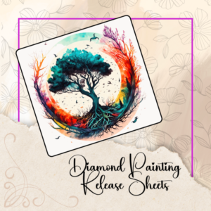 Watercolor Abstract Tree of Life, Diamond Painting Release Papers