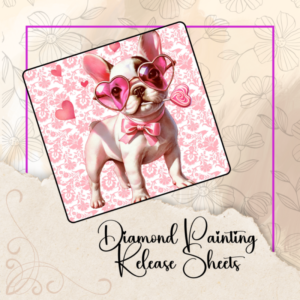 Valentine Bulldog, Diamond Painting Release Papers