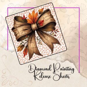 Thanksgiving Bow, Reusable Silicone Diamond Painting Release Papers