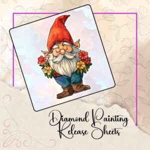 Just a Gnome, Reusable Silicone Diamond Painting Release Papers
