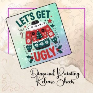 Ugly Christmas Sweater, Reusable Silicone Diamond Painting Release Papers