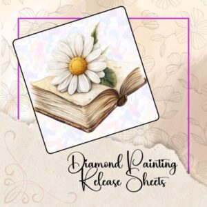Vintage Style Daisy Book, Reusable Silicone Diamond Painting Release Papers