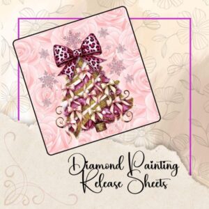 Coquette Christmas Tree, Reusable Silicone Diamond Painting Release Papers