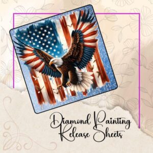 Realistic Patriotic Eagle, Reusable Silicone Diamond Painting Release Papers