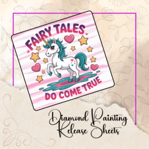 Fairy Tale Unicorn Diamond Painting Release Papers: Reusable Silicone Cover Sheets