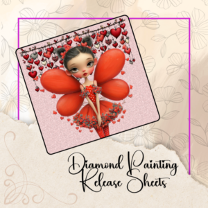 Red and Black Fairy, Diamond Painting Release Paper: Reusable Silicone Covers