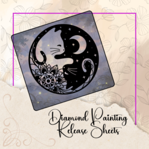 Ying Yang Cats, Reusable Silicone Diamond Painting Release Papers