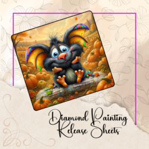 Whimsical Halloween Friends, Reusable Silicone Diamond Painting Release Papers