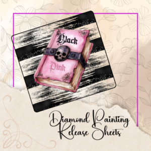 Black and Pink, Reusable Silicone Diamond Painting Release Papers