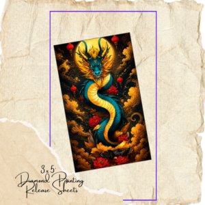 Fire Dragon One, Reusable Silicone Diamond Painting Release Papers