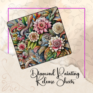 Full Flower Background, Reusable Silicone Diamond Painting Release Papers