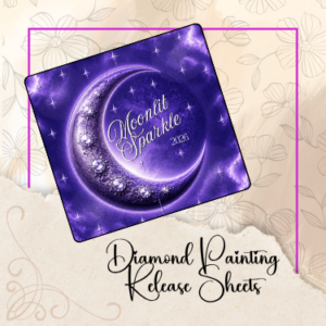 2026 Moonlit Sparkle Event Branded, Reusable Silicone Diamond Painting Release Papers